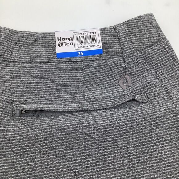 Hang Ten Mens Shorts Grey Striped Size‎ 36 NWT - Picture 8 of 10